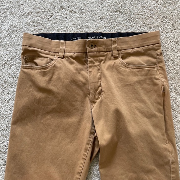 Men’s Khaki Van Heusen Flex Tech Pant Slim 32x32 - Picture 3 of 7